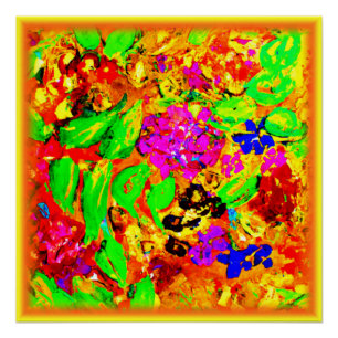 Poster Fleurs Lumineuses Et Colorées Art. Acheter Mainten
