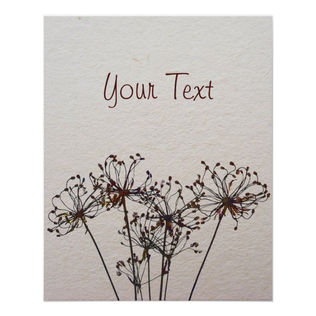 Poster Fleurs séchées à l'aquarelle (Devant)