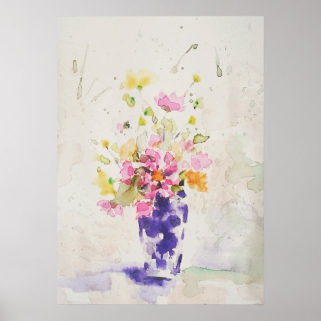 Poster Fleurs sur vase (Devant)
