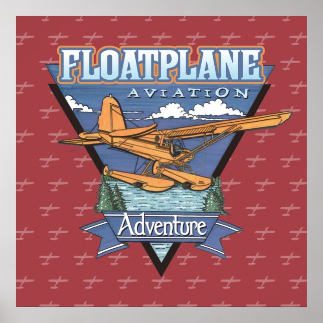 Poster Floatplane Aviation Adventure (Devant)