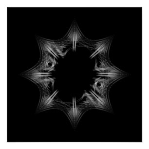 Poster Flocon de neige à trou noir -