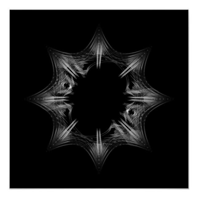 Poster Flocon de neige à trou noir - (Devant)
