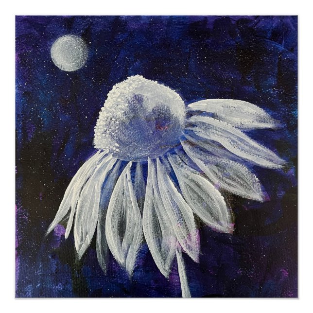 Poster Floral bleu (Devant)