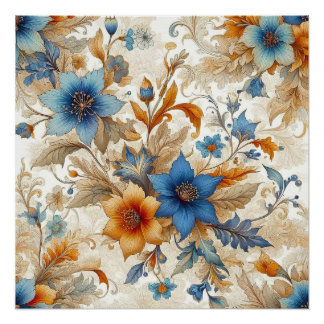 Poster Floral Design 2 - AI - Oeuvre