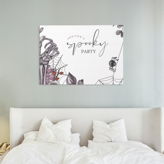 Poster Floral Éffrayant Halloween fête d'anniversaire (Créateur téléchargé)