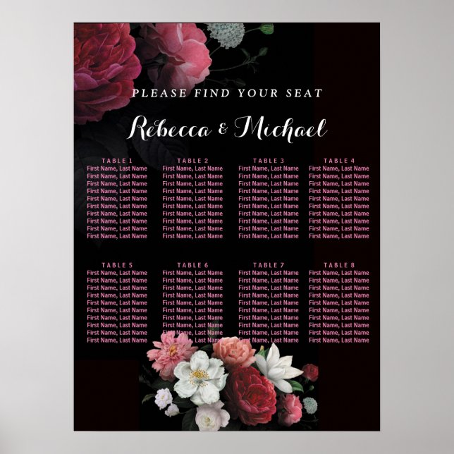 Poster Floral Russe de Bourgogne (Devant)
