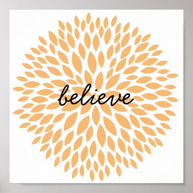 Poster Flore Chic Peach (Devant)