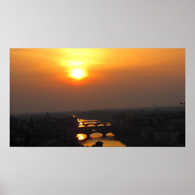 Poster Florence Summer Sunset (Devant)