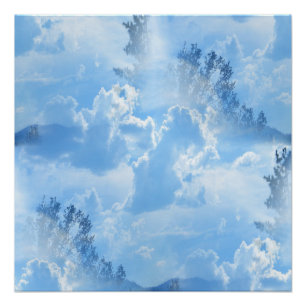 Poster Flottant dans les nuages...