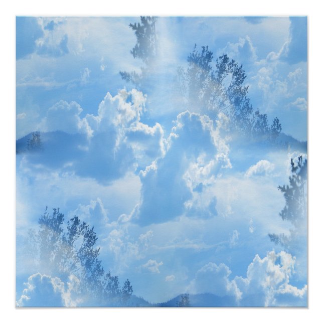 Poster Flottant dans les nuages... (Devant)