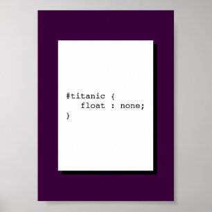 Poster Flotte Titanic Aucun Drôle CSS