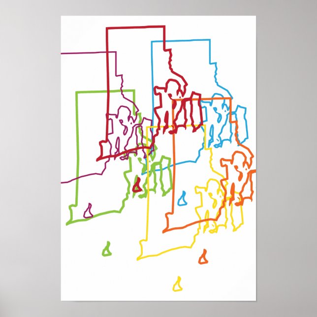 Poster flou de fierté de l'île rhode (Devant)