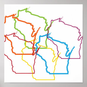 Poster flou de fierté wisconsin
