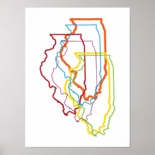 Poster flou de la fierté illinoise