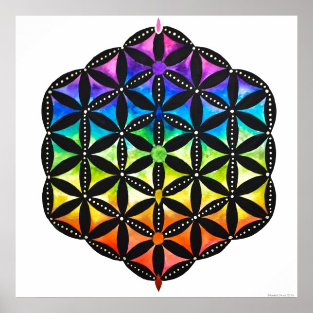 Poster Flower of Life par Megaflora Design (Devant)