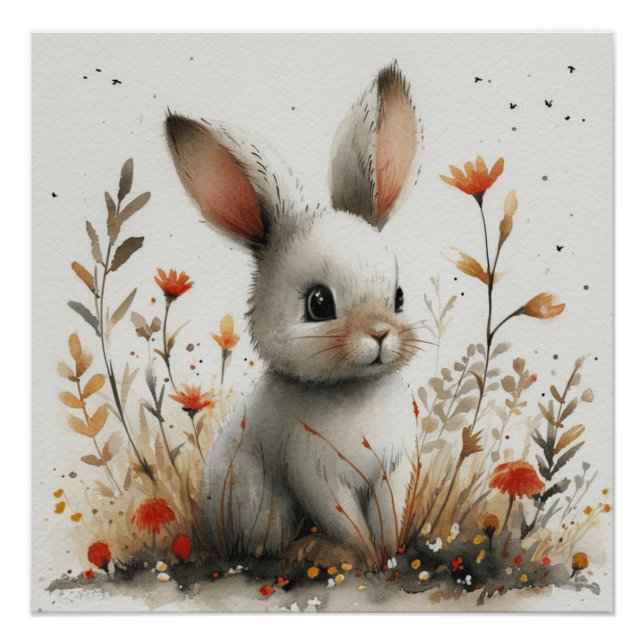 Poster Fluff espiègle : Un peu de fantaisie de Bunny (Devant)
