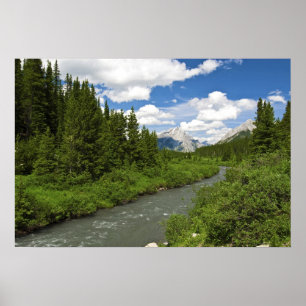 Poster Flux et montagnes