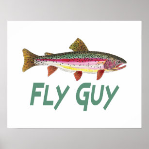 Poster Fly de truite arc-en-ciel
