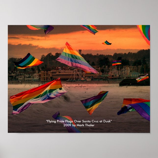 Poster "Flying Fide Flags Over Père Noël Cruz at Dusk" (Devant)