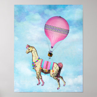 Poster Flying Llama
