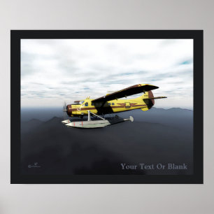 Poster Flying Moose Aviation de Havilland DH3-C Otter