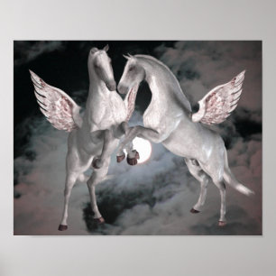 Poster Flying Pegasus Imaginaire Cheval Art