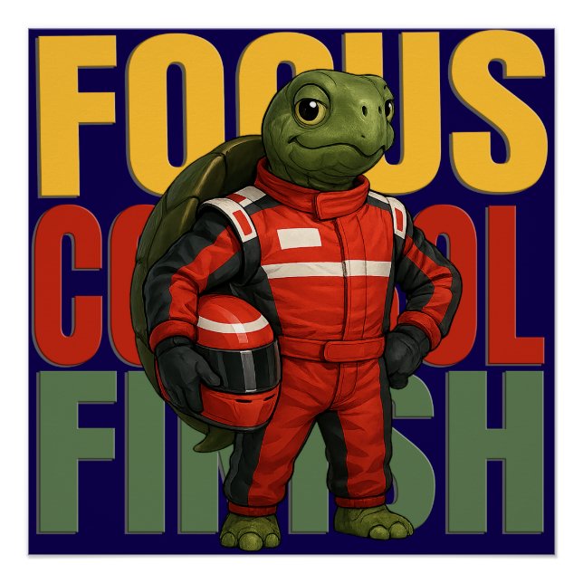 Poster Focus. Control. Finish (Devant)
