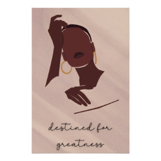 Poster Foi chrétienne inspirante afro-américaine