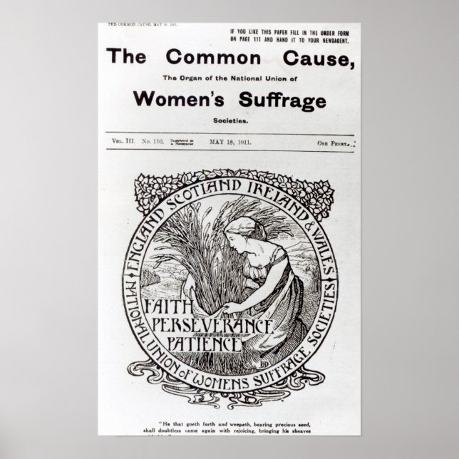 Poster Foi, persévérance, Patience, 1911 (Devant)