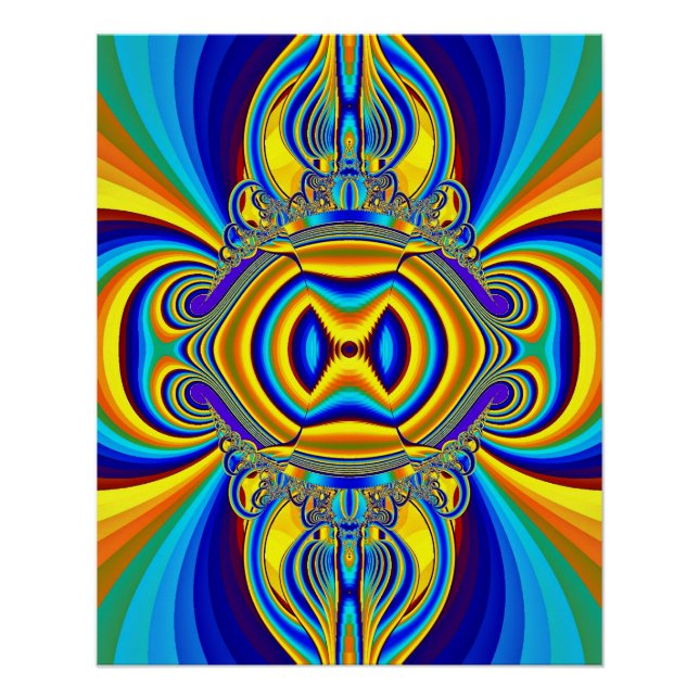 Poster Fond Abstrait Coloré-14334 (Devant)
