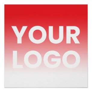 Poster Fond de couleur Dégradé blanc et votre logo