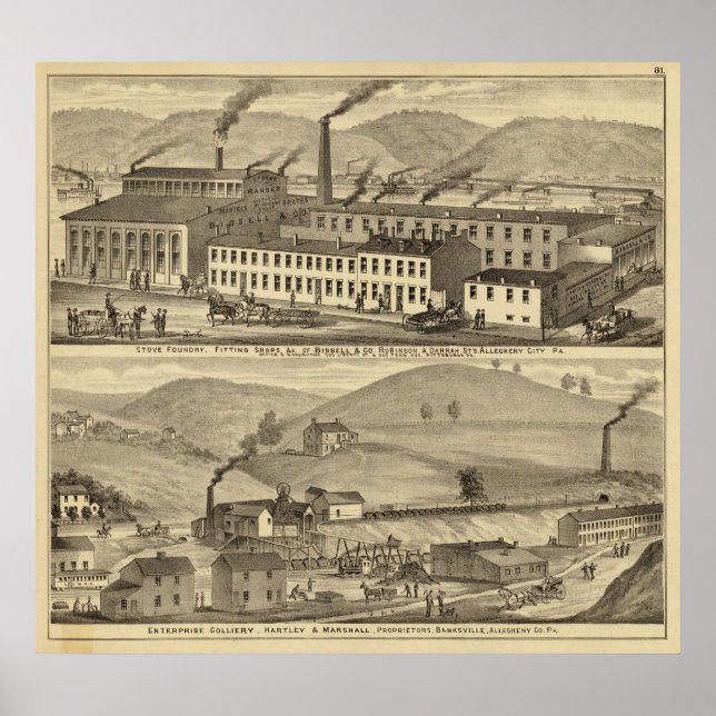 Poster Fonderie de poêle, magasins d'équipement (Devant)