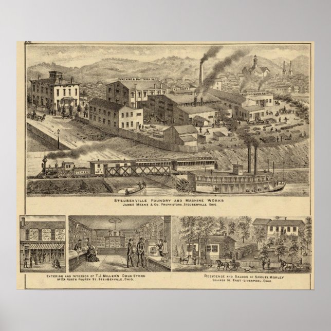 Poster Fonderie et machines de Steubenville (Devant)