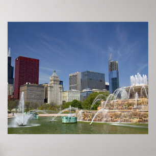 Poster Fontaine de Buckingham située à Grant Park, 2