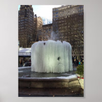 Fontaine de glace gelée Bryant Park New York City