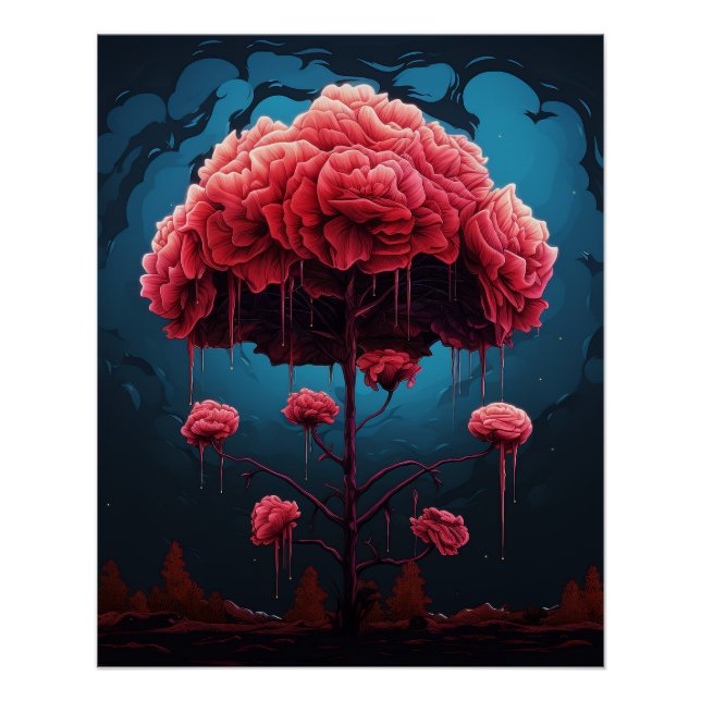 Poster Fontaine de roses d'amour (Devant)