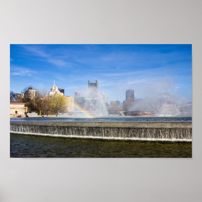 Poster Fontaines de Point State Park, Pittsburgh, PA (Devant)