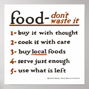 Poster "Food—Don't Waste It"