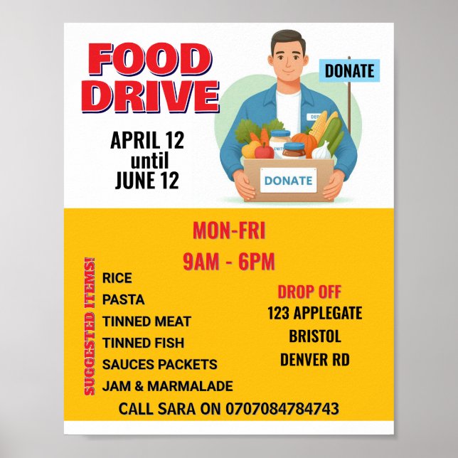 Poster Food DRIVE (Devant)