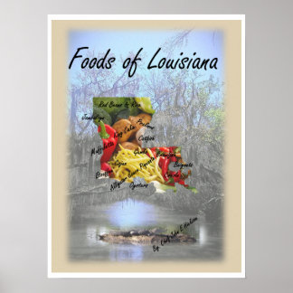 Poster Foods of Louisiana