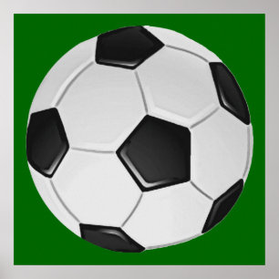 Poster Football américain de soccer ou d'association