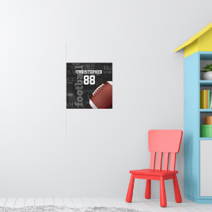 Poster Football américain Personalized Chalkboard