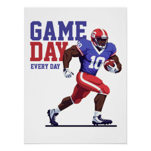 Poster Football de la journée de match