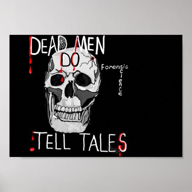 poster for Forensic science lovers skull and quote (Devant)
