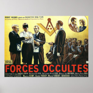 Poster Force des occultes par Paul Riche 1943
