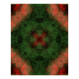 Poster Forest Energy Kaleidoscope Fractal Art
