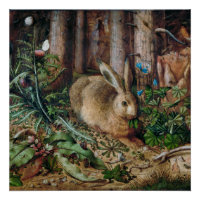 Forêt d'art de lièvre Vintage finition brillante