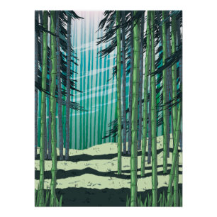 Poster Forêt de bambou