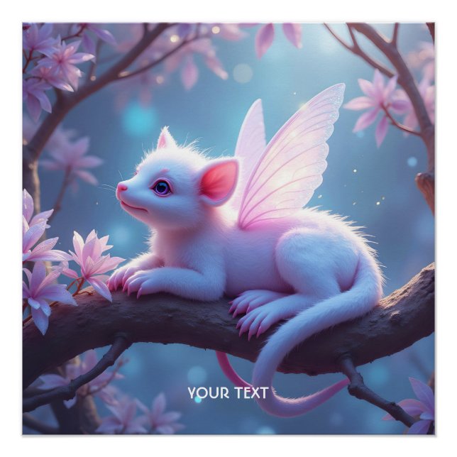 Poster Forêt de créature rose pâle Imaginaire (Devant)