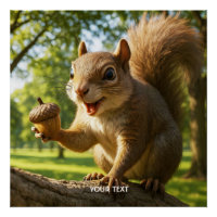 Forêt de fantaisie de petits écureuils mignons et 